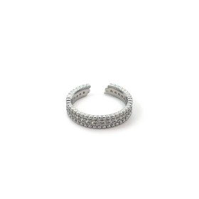 Anello Aperto Argento Zirconi