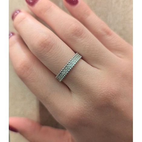 Anello Aperto Argento Zirconi