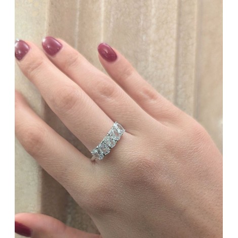 Anello Cinque Pietre Argento Zirconi