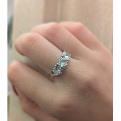 Anello Trilogy Argento Zirconi