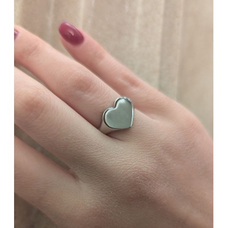 Anello Sigillo Cuore Argento
