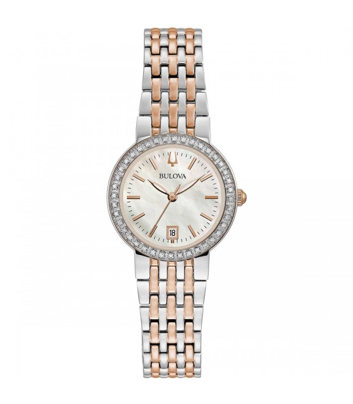 Orologio Donna Bulova Classic Oro Rosa e Diamanti 98R280 Orologio Donna Bulova Classic Oro Rosa e Diamanti 98R280