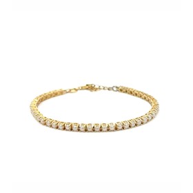 Bracciale Tennis Perle Argento Dorato