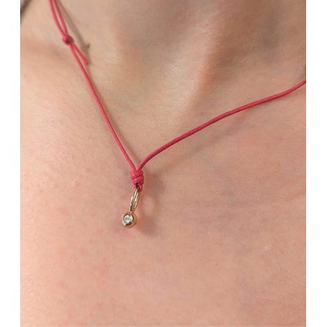 Collana Punto Luce Dodo Oro Rosa 9kt Diamante
