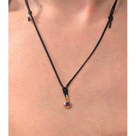 Collana Punto Luce Dodo Oro Rosa 9kt Ametista