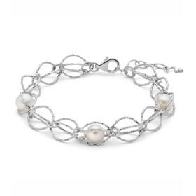 Bracciale Miluna Argento Lavorato e Perle PBR3345B