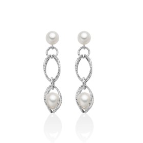 Orecchini Miluna Argento e Perle PER2571B