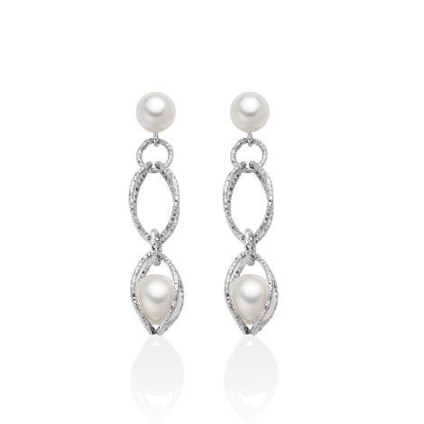 Orecchini Miluna Argento e Perle PER2571B