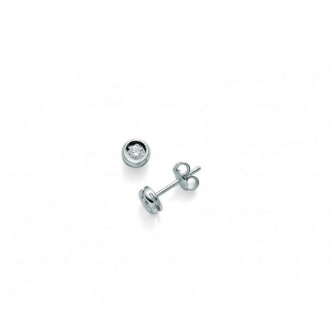 Orecchini Punto Luce Cipollino Miluna Oro Bianco 9kt Diamanti 0,08 ERD2268-008G7X ct
