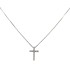 Collana Croce Oro Bianco 18kt e Diamanti
