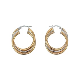 Orecchini Cerchio Tre Ori 9kt