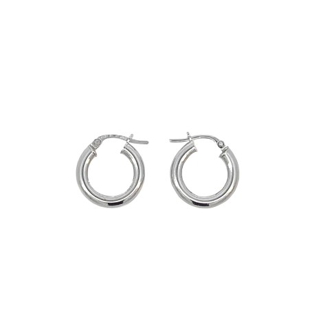 Orecchini Cerchio Oro Bianco 9kt