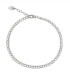 Bracciale Tennis Oro Bianco Zirconi Bianchi
