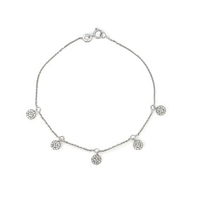 Bracciale Pendenti Oro Bianco Zirconi Bianchi