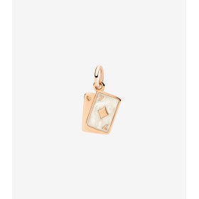 Ciondolo Dodo Carte Oro Rosa 9kt Smalto