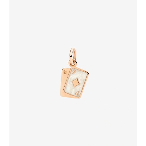 Ciondolo Dodo Carte Oro Rosa 9kt Smalto