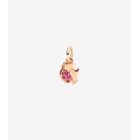 Ciondolo Dodo Melograno Oro Rosa 9kt e Rubini.