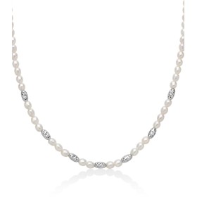 Collana Miluna Argento Filo di Perle PCL6656B
