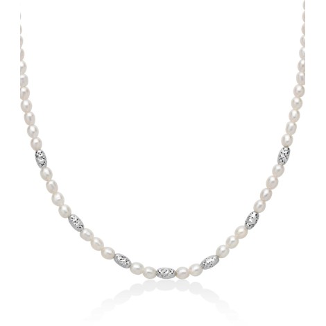 Collana Miluna Argento Filo di Perle PCL6656B