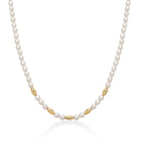 Collana Miluna Argento Dorato Filo di Perle PCL6648G