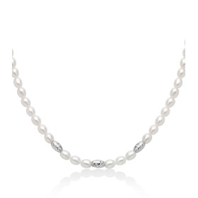 Collana Miluna Argento Filo di Perle PCL6653B