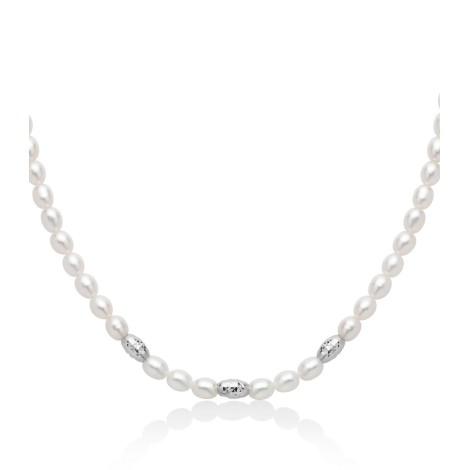 Collana Miluna Argento Filo di Perle PCL6653B
