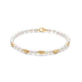 Bracciale Miluna Argento Dorato Filo Di Perle PBR3634G