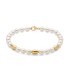 Bracciale Miluna Argento Dorato Filo Di Perle PBR3639B