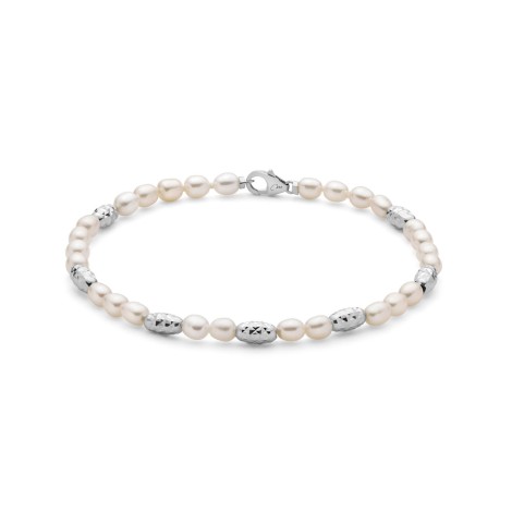 Bracciale Miluna Argento Filo Di Perle PBR3642B