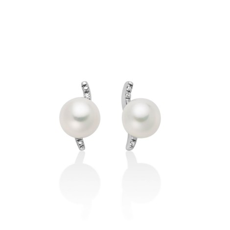 Orecchini Miluna Oro Bianco 9kt Perle e Diamanti PER2727X