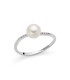 Anello Miluna Oro Bianco 9kt e Perla PLI1689X