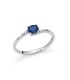 Anello Miluna Zaffiro e Diamanti Oro Bianco 9kt LID3740X