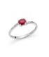 Anello Miluna Rubino e Diamanti Oro Bianco 9kt LID3738X