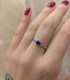 Anello Miluna Zaffiro e Diamanti Oro Bianco 9kt LID3740X