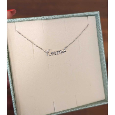 Collana con Nome Oro Bianco