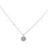 Collana Pendente Tondo Oro Bianco 9kt Zirconi
