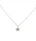 Collana Pendente Mini Stella Oro Bianco 9kt Zirconi