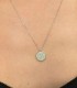Collana Pendente Tondo Oro Bianco 9kt