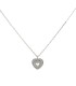 Collana Pendente Cuore Oro Bianco 9kt Zirconi
