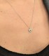 Collana Pendente Cuore Oro Bianco 9kt Zirconi