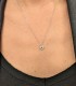Collana Pendente Cuore Oro Bianco 9kt Zirconi