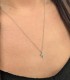 Collana Pendente Mini Croce Oro Bianco 9kt Zirconi
