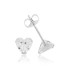 Orecchini Cuore Oro Bianco 9kt Zirconi