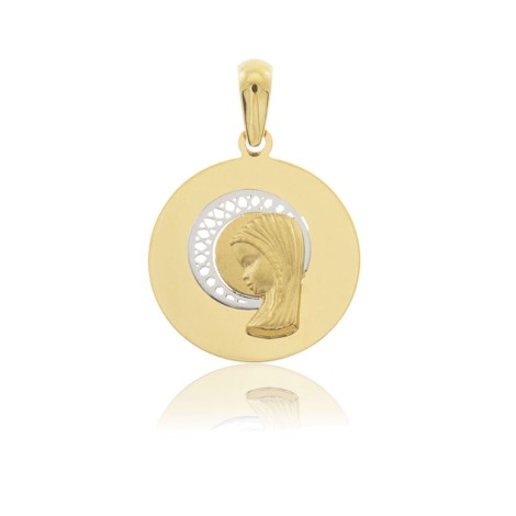Medaglia Madonnina Oro Giallo 9kt