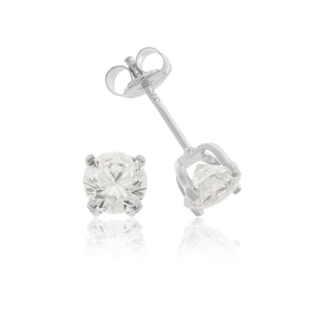Orecchini Zircone Oro Bianco 9kt