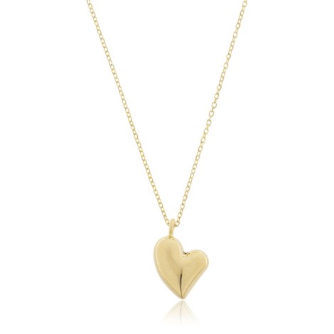 Collana Cuore Oro Giallo 9kt Bombato