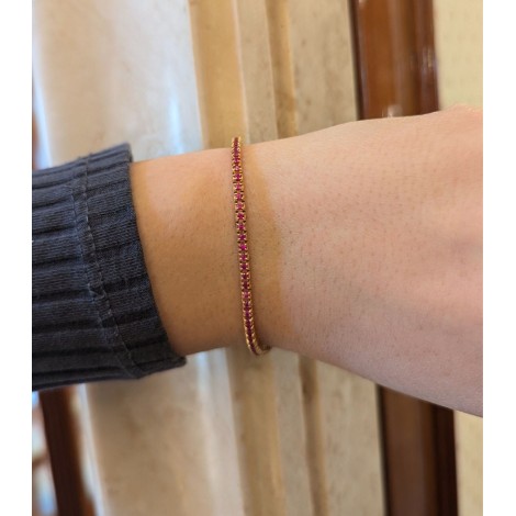 Bracciale Tennis Oro Rosa 18Kt e Rubini