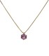 Collana Oro Giallo 9kt Quarzo Rosa 6MM