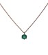 Collana Oro Rosa 9kt Quarzo Verde 6MM