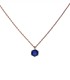 Collana Oro Rosa 9kt Zaffiro Blu 6MM